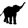 動物のモノクロシルエット