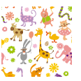 動物アニマル柄のパターン背景１