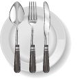 お皿と食器のイラスト