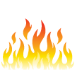 火と水のイラスト