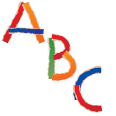 カラフルなアルファベット
