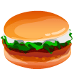 パン・乳製品・ファストフードのイラスト