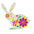 カラフル花柄のイラスト