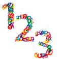 ポップな数字のイラスト