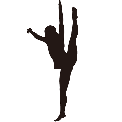 ヨガ ストレッチ バレエ 社交ダンスのシルエット イラストレーター素材 Ai Eps 商用可能