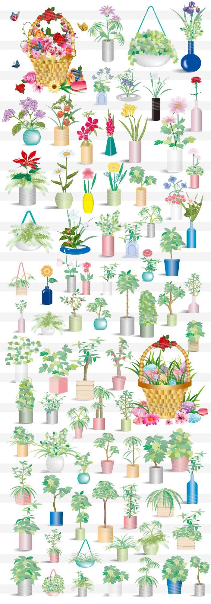 植木鉢と花のイラスト Word Excel Powepointで簡単に使えるイラストと背景素材集