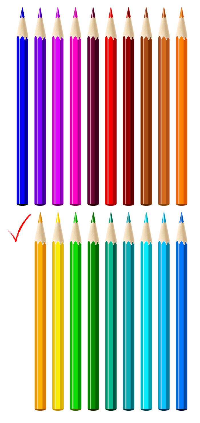 色鉛筆の無料イラスト