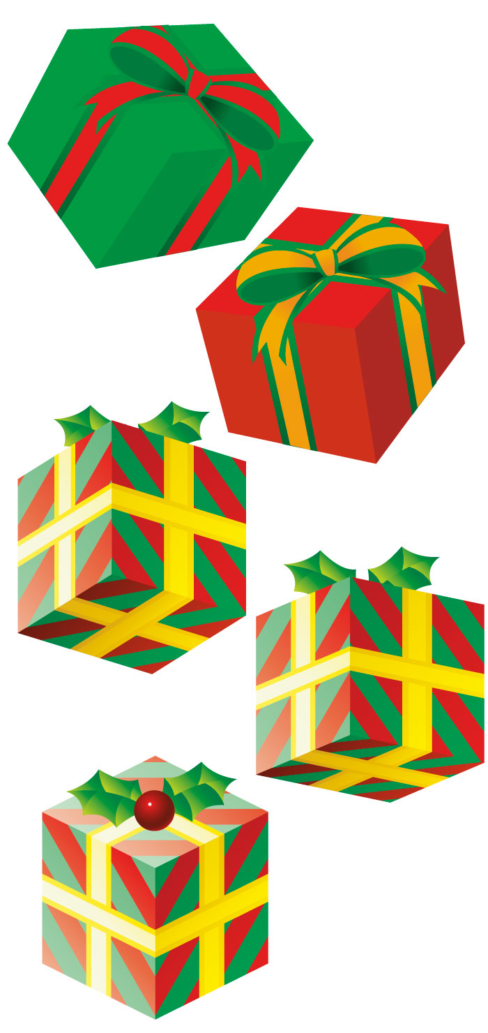 誕生日バースデーやクリスマスのプレゼント箱の無料イラスト イラストレーター素材 Ai Eps 商用可能