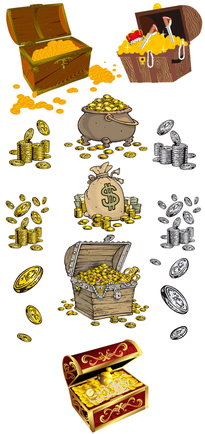 海賊シリーズ第一弾は宝箱のイラスト！宝箱の中に金貨や財宝が詰まっているイラストがリアルに再現！