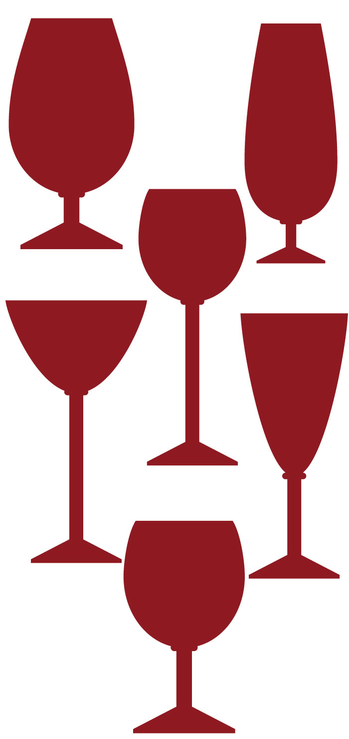 ワイングラスのシルエットの無料イラスト イラストレーター素材 Ai Eps 商用可能